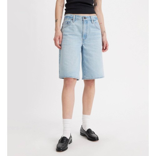 000MJ-0000 BAGGY DAD JORT LIGHT INDIGO