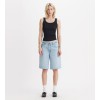 000MJ-0000 BAGGY DAD JORT LIGHT INDIGO