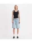 000MJ-0000 BAGGY DAD JORT LIGHT INDIGO