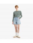 A9311-0000 HIGH BAGGY SHORT MED INDIGO