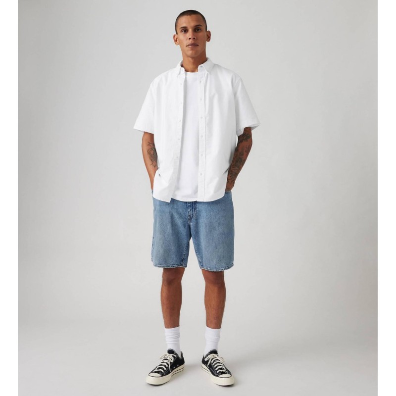 A8461-0015 468 LOOSE SHORTS LIGHT INDIGO-FLAT FINISH