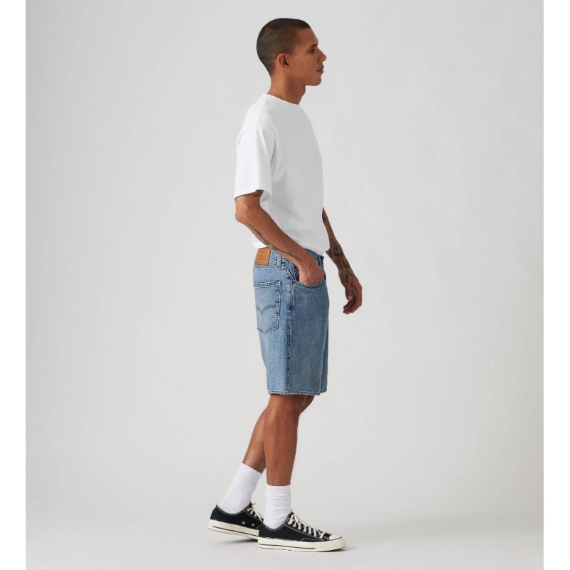 A8461-0015 468 LOOSE SHORTS LIGHT INDIGO-FLAT FINISH