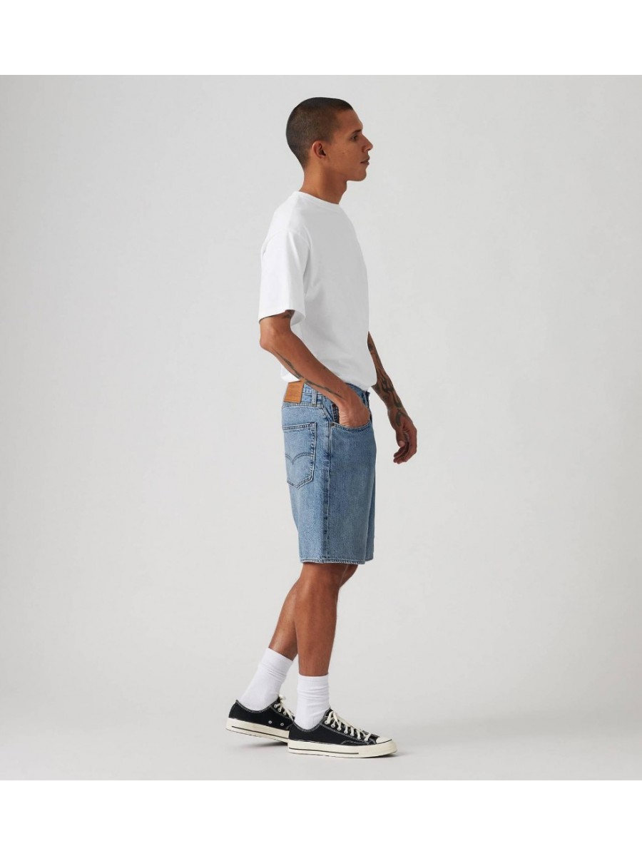 A8461-0015 468 LOOSE SHORTS LIGHT INDIGO-FLAT FINISH