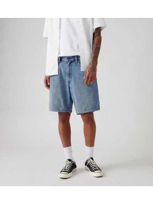 A8461-0015 468 LOOSE SHORTS LIGHT INDIGO-FLAT FINISH