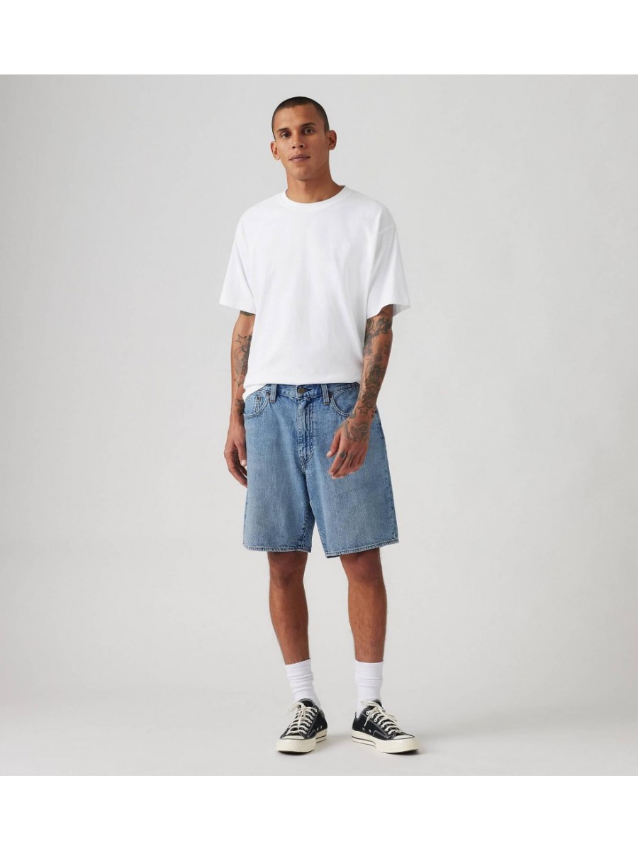 A8461-0015 468 LOOSE SHORTS LIGHT INDIGO-FLAT FINISH