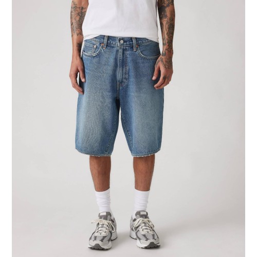 001JM-0005 478 BAGGY SHORTS MED INDIGO