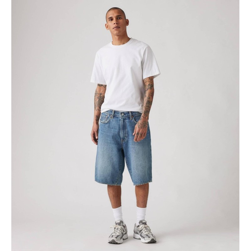 001JM-0005 478 BAGGY SHORTS MED INDIGO