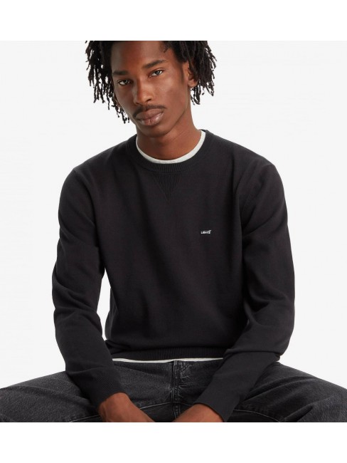 A7207-0001 LIGHTWEIGHT HM SWEATER BLACKS