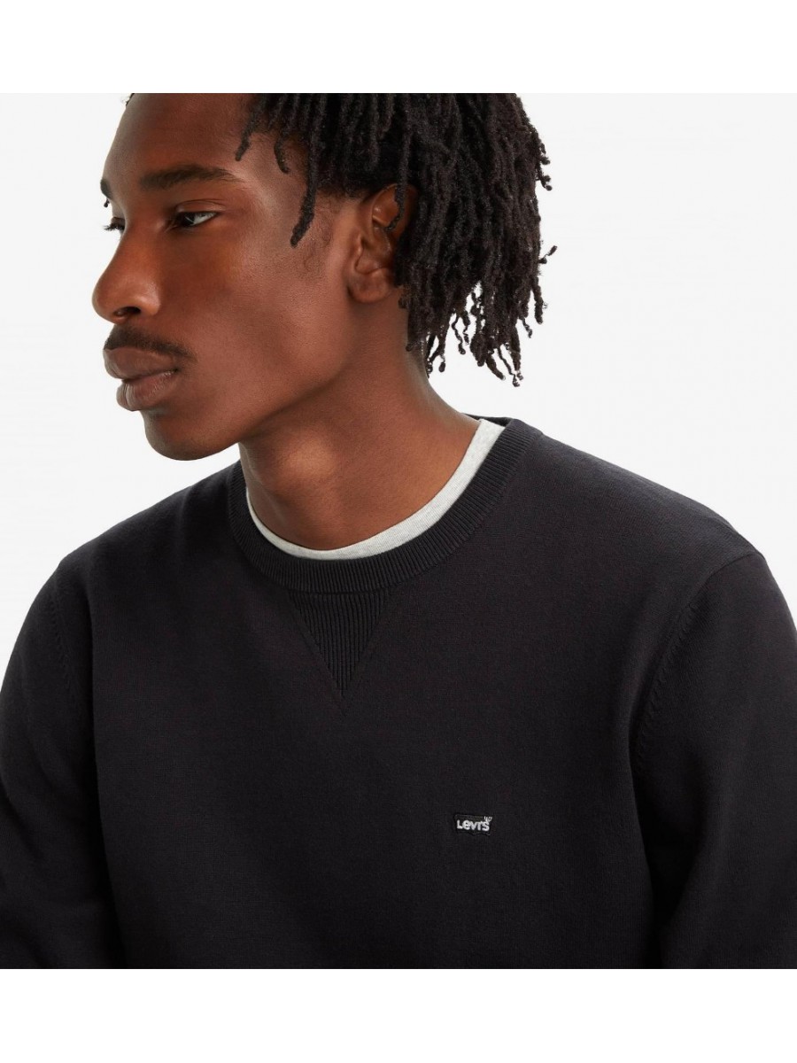 A7207-0001 LIGHTWEIGHT HM SWEATER BLACKS