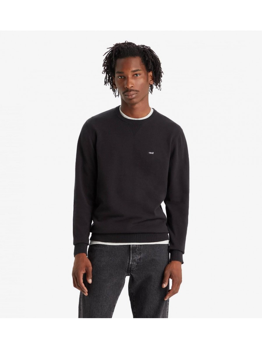 A7207-0001 LIGHTWEIGHT HM SWEATER BLACKS