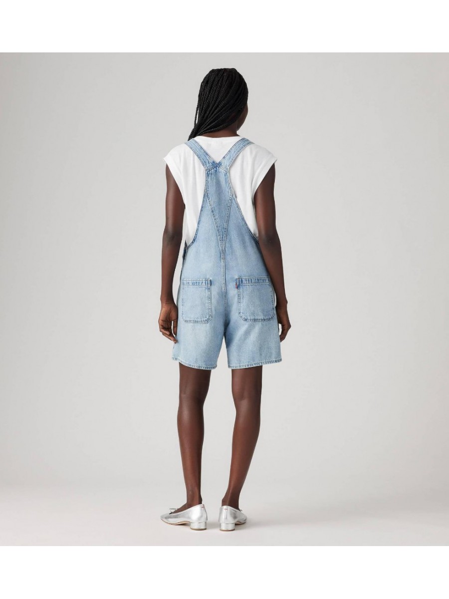 001UY-0000 UTILITY SHORTALL LIGHT INDIGO