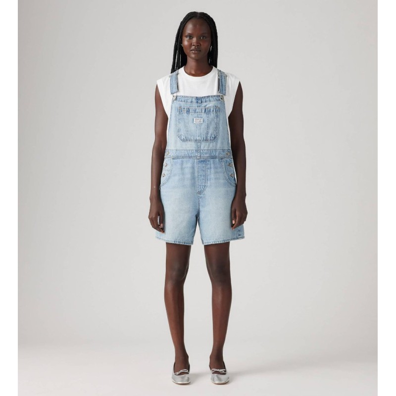 001UY-0000 UTILITY SHORTALL LIGHT INDIGO