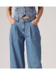 A7455-0001 PLEATED BAGGY EIDE LEG MED INDIGO