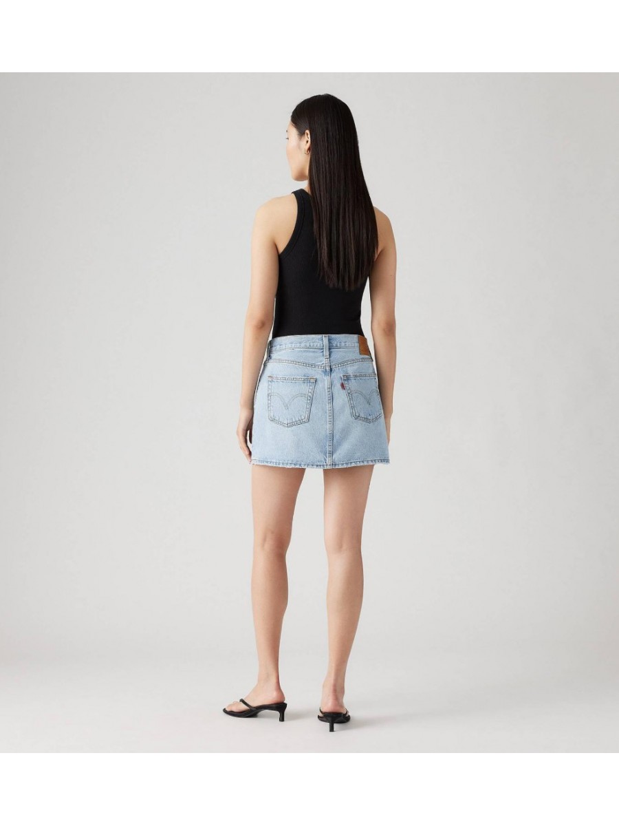 A4694-0003 ICON SKIRT LIGHT INDIGO-WORN IN
