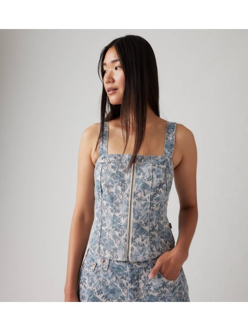 001W4-0001 SCULPTED BUSTIER MED INDIGO