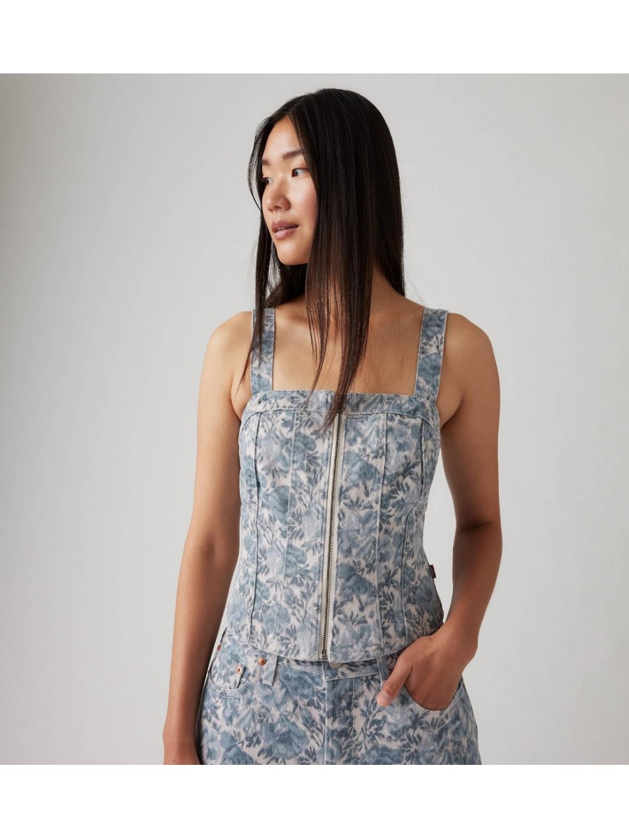 001W4-0001 SCULPTED BUSTIER MED INDIGO