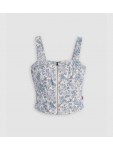 001W4-0001 SCULPTED BUSTIER MED INDIGO