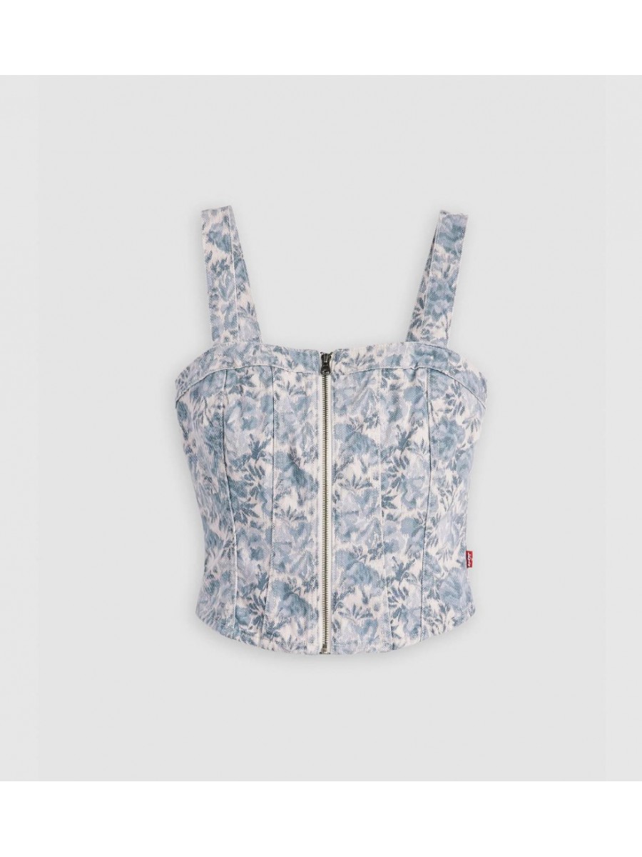 001W4-0001 SCULPTED BUSTIER MED INDIGO