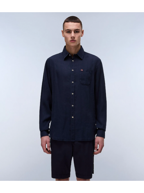 NP0A4HQ21761 G-LINEN LS BLU MARINE