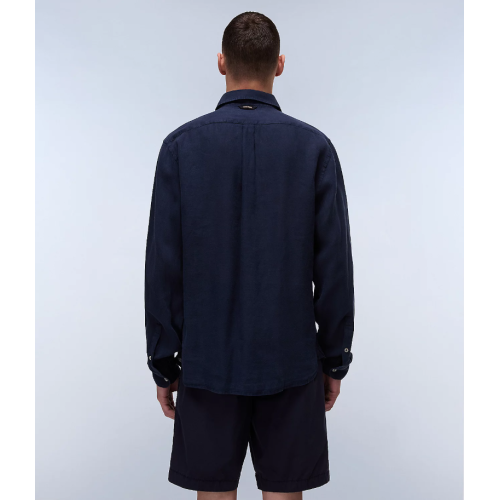 NP0A4HQ21761 G-LINEN LS BLU MARINE