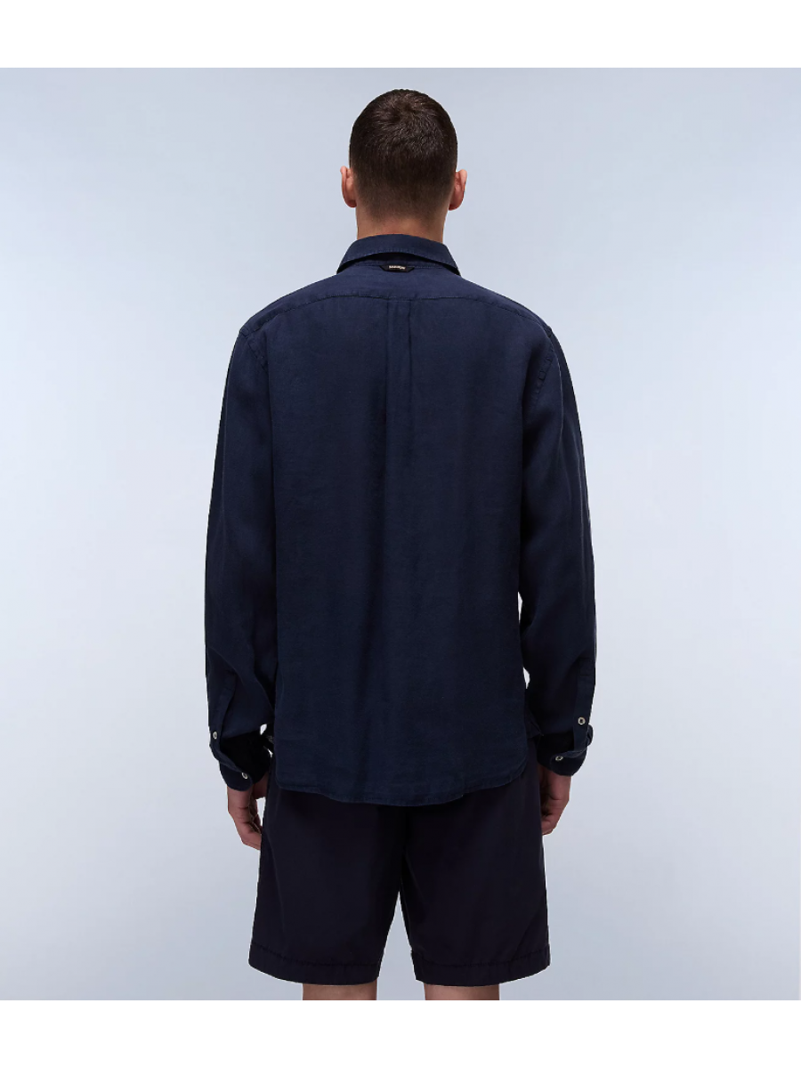 NP0A4HQ21761 G-LINEN LS BLU MARINE