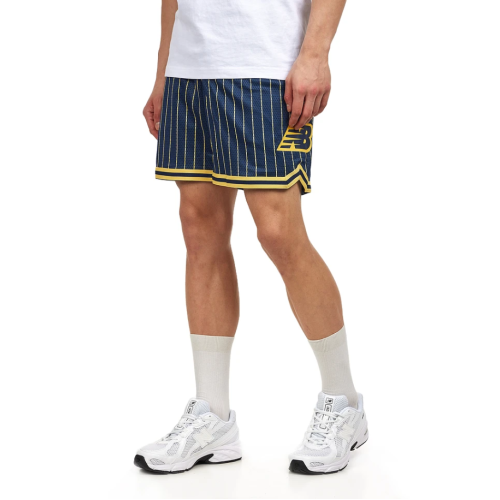 MS44588 NNY HOOPS PRINTED MESH SHORT