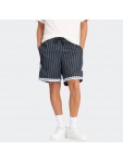 MS44588 BK HOOPS PRINTED MESH SHORT
