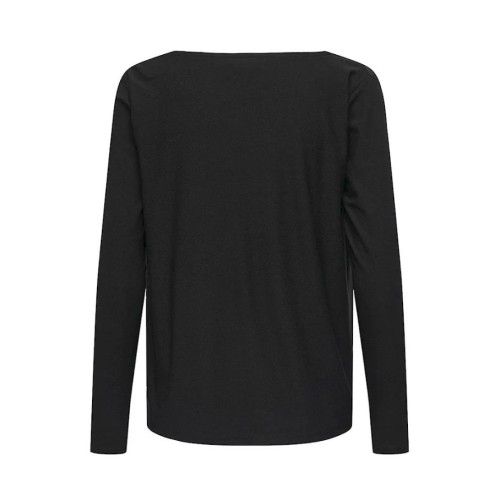 15273862 ONLSANSA L/S WATERFALL TOP JRS BLACK