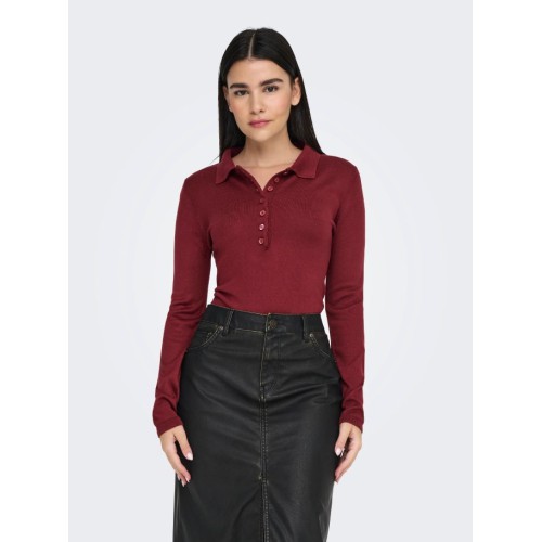 15347184 ONLCATRINE LS POLO NECK EX KNT