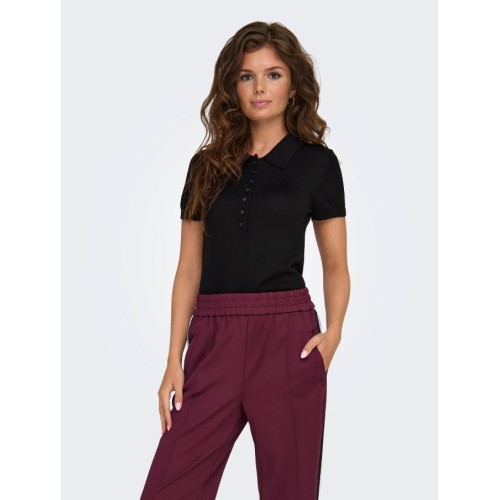 15347183 ONLCATRINE SS POLO NECK EX KNT