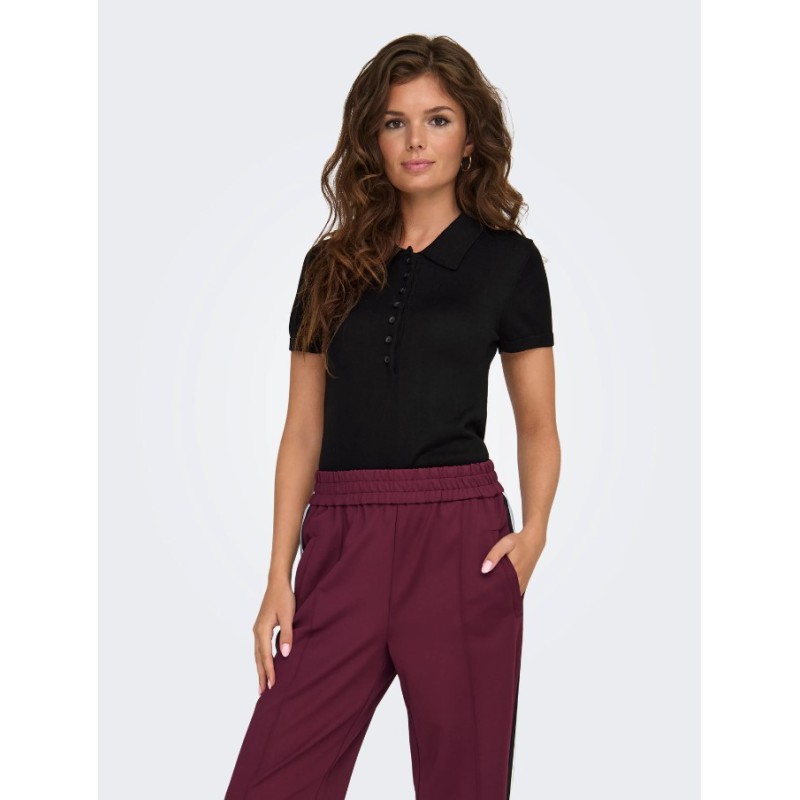 15347183 ONLCATRINE SS POLO NECK EX KNT