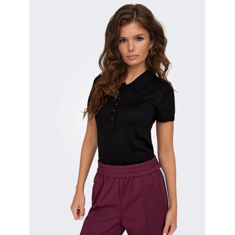 15347183 ONLCATRINE SS POLO NECK EX KNT