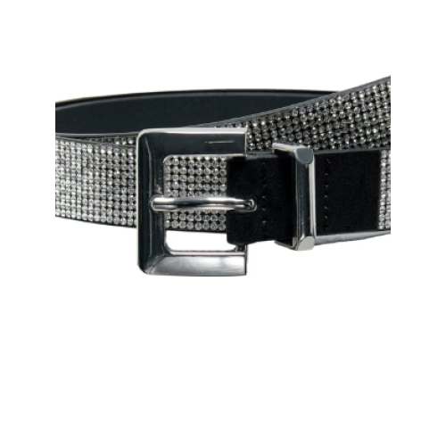 15308305 ONLATHENA GLITTER PU JEANS BELT ACC SILVER