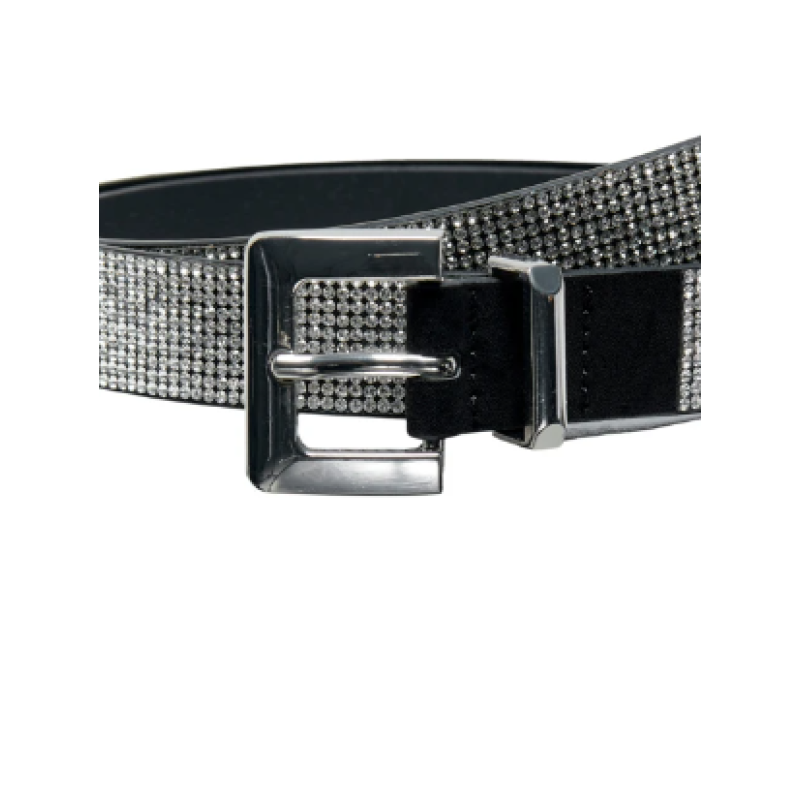 15308305 ONLATHENA GLITTER PU JEANS BELT ACC SILVER
