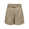 15275421 ONLHEIDI FUAX LEATHER SHORTS NOOS OTW BEIGE