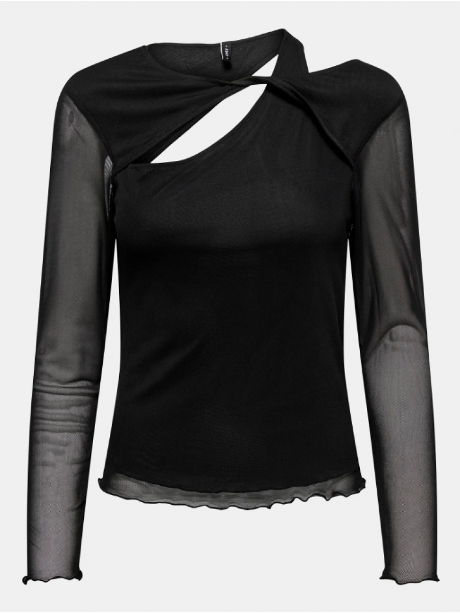 15312302 ONLLUCIA L/S CUT OUT MESH TOP JRS
