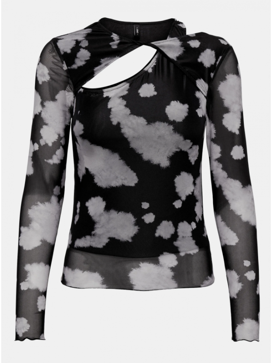 15312302 ONLLUCIA L/S CUT OUT MESH TOP JRS