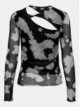 15312302 ONLLUCIA L/S CUT OUT MESH TOP JRS