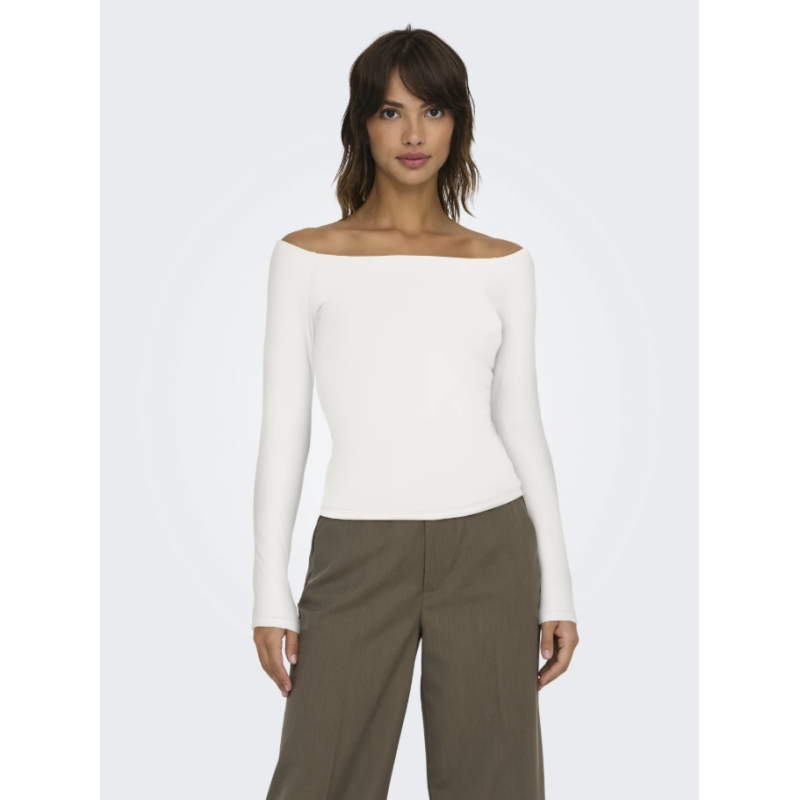 15339763 ONLGLAMOUR L/S BOAT NECK TOP BOX CC JRS