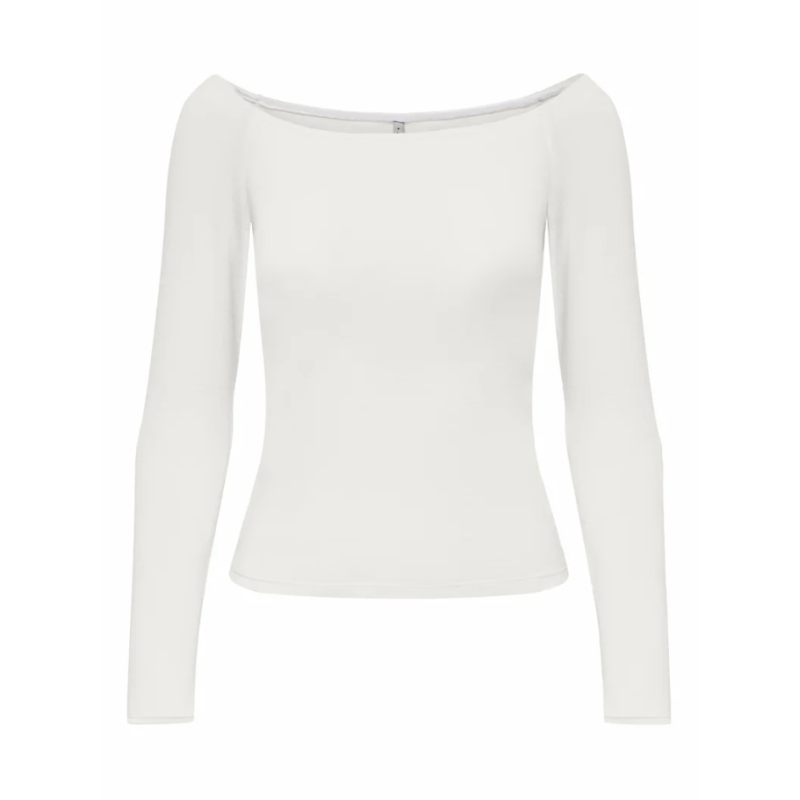15339763 ONLGLAMOUR L/S BOAT NECK TOP BOX CC JRS