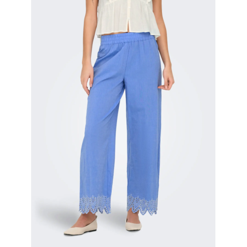 15343184 ONLPAULA TULUM EMB PULL-UP PANT WVN