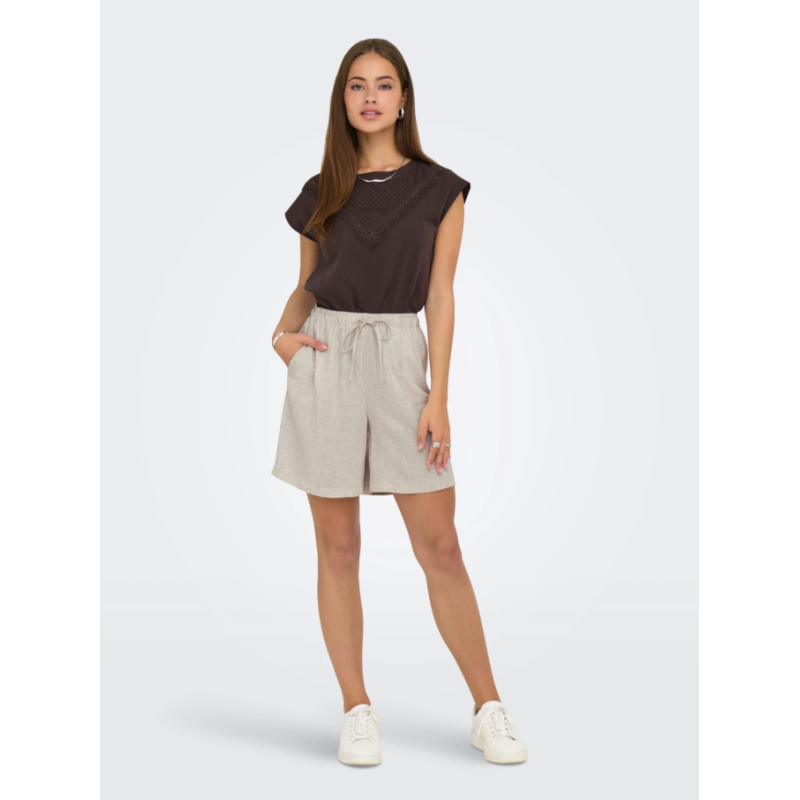 15333032 ONLSIESTA MW PULL-UP LIN BL SHORTS NOOS