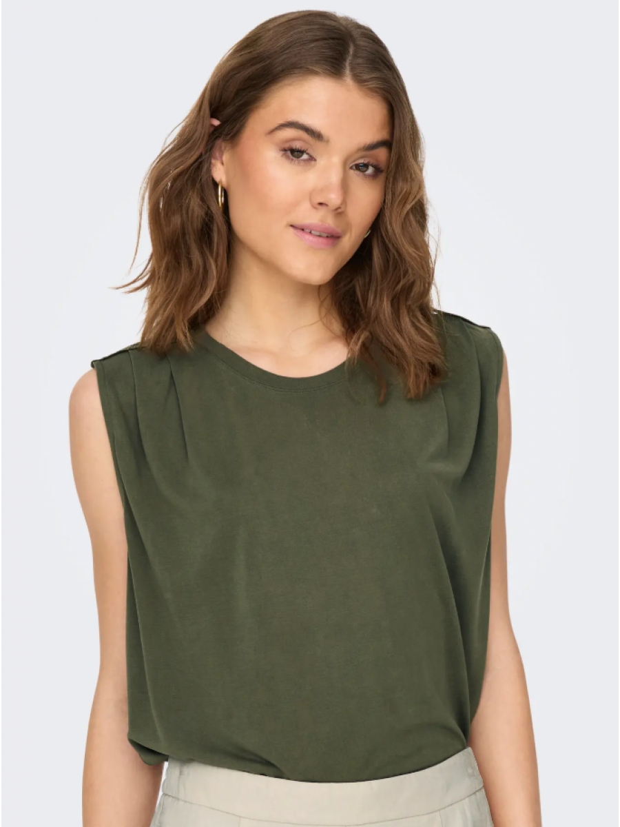 15290313 ONLFREE LIFE S/L MODAL SATIN MIX TOP