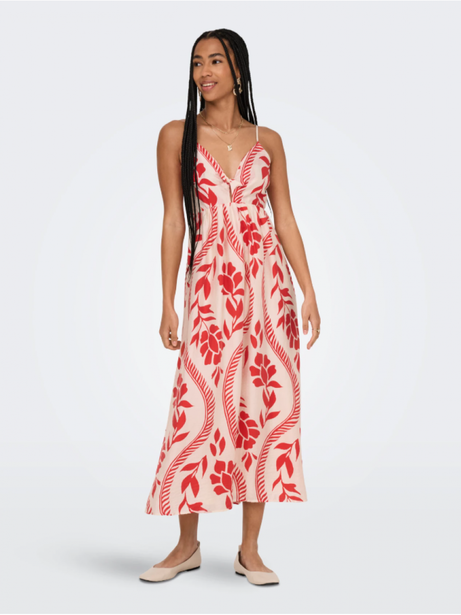 15347529 ONLCATJA TENCEL S/L DETAIL LONG DRESS