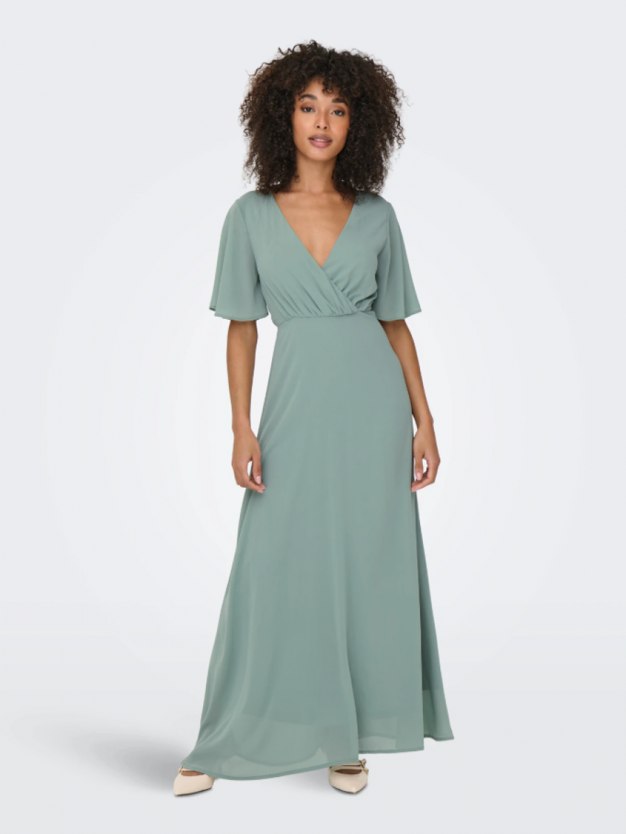 15347968 ONLSTAR LIFE S/S MIA MAXI DRESS WVN
