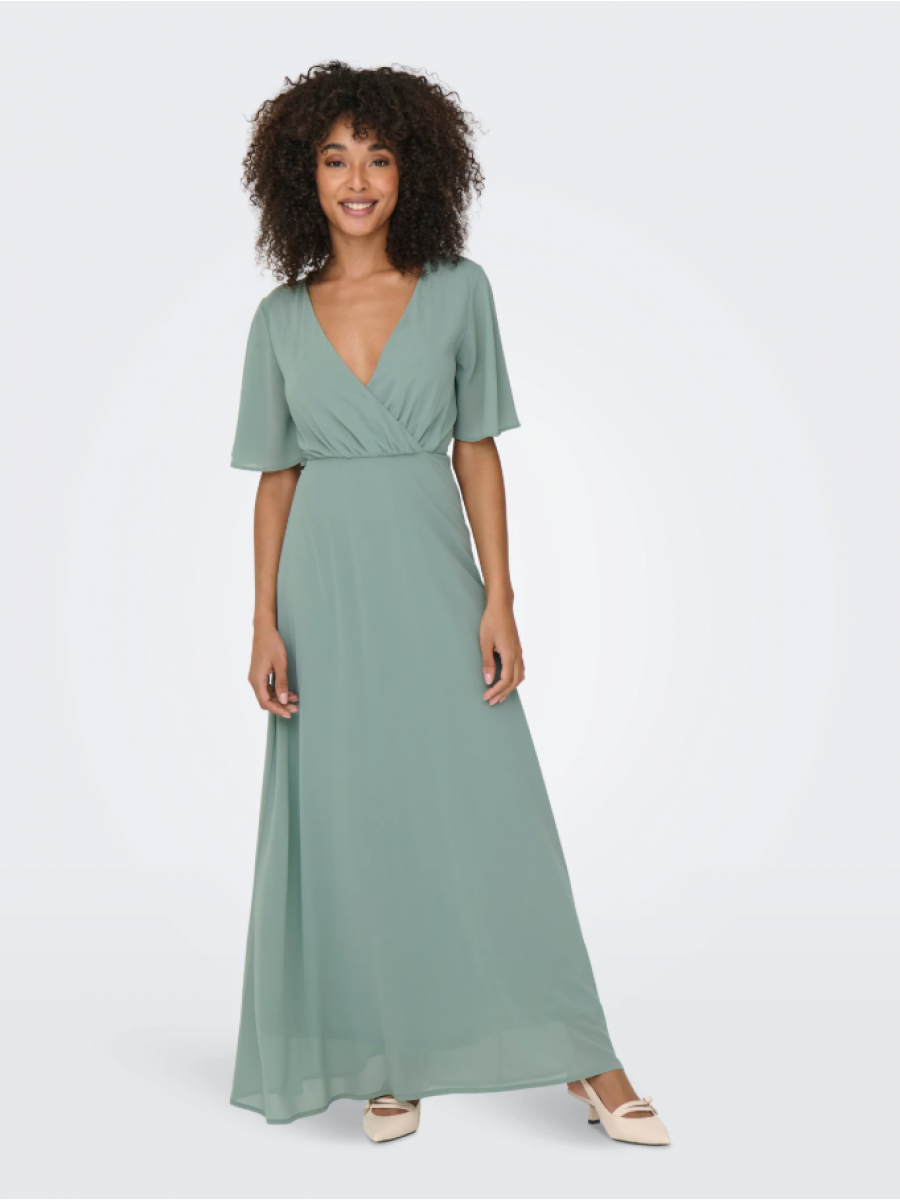 15347968 ONLSTAR LIFE S/S MIA MAXI DRESS WVN
