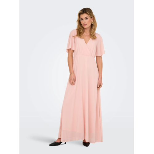 15347968 ONLSTAR LIFE S/S MIA MAXI DRESS WVN