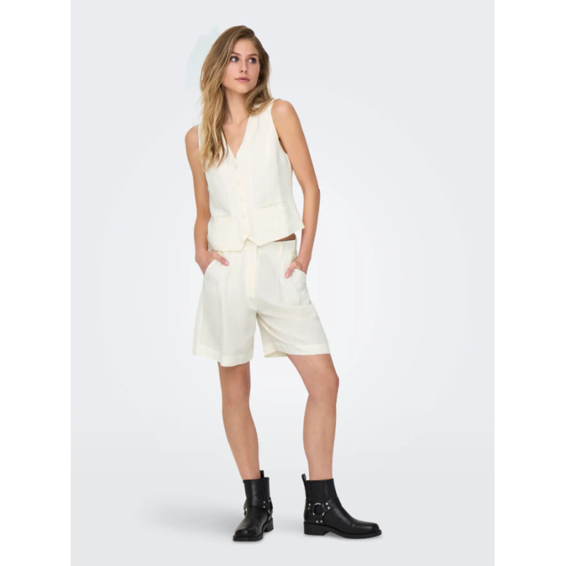 15348130 ONLWINDY LIFE HW LINEN BL SHORTS TLR