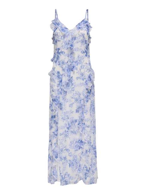 15348901 ONLMIRIAM LIFE S/L FRILL LONG DRESS PTM