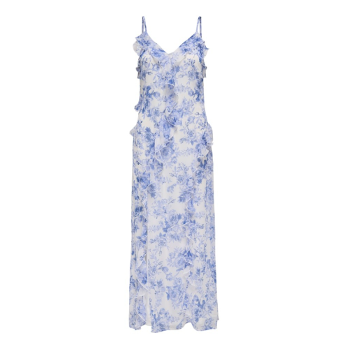 15348901 ONLMIRIAM LIFE S/L FRILL LONG DRESS PTM